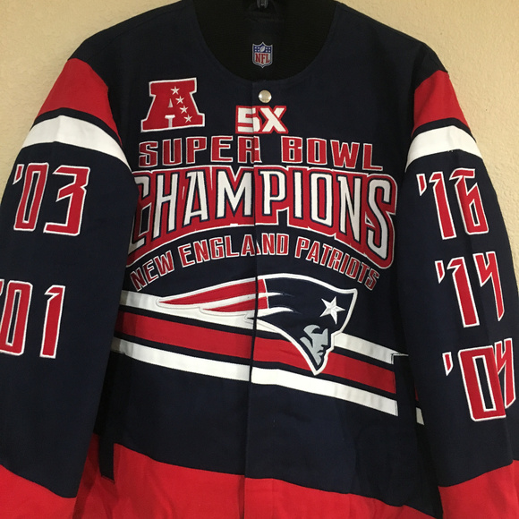 New England Patriots 5X Championship Cotton Twill - Picture 1 of 8